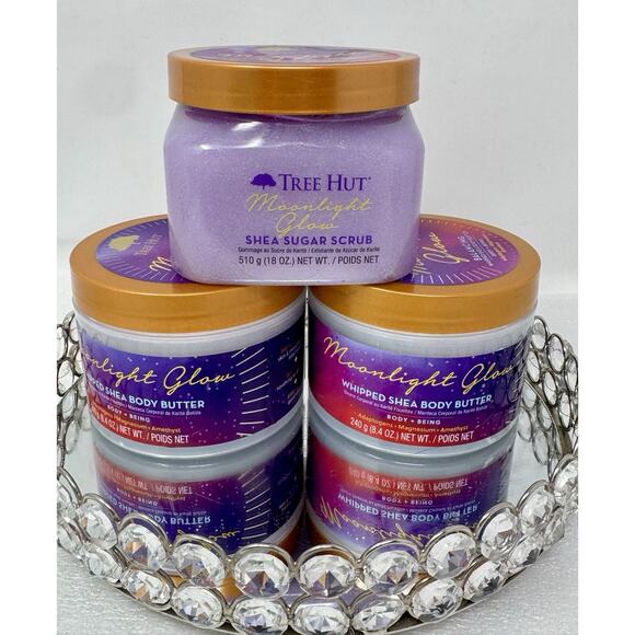 Tree Hut Bundle Moonlight Glow ~ 2 Body Butter & 1 Body Shea Sugar Scrub - Picture 2 of 7